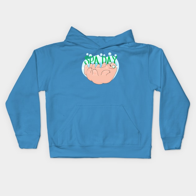 Tardigrade Spa Day Kids Hoodie by CaseyHWilkinson